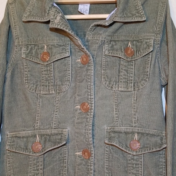 Tulle olive green corduroy light jacket - Picture 2 of 6
